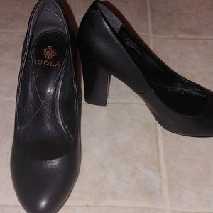 Isola black block heels